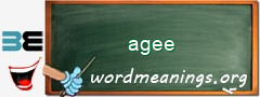 WordMeaning blackboard for agee